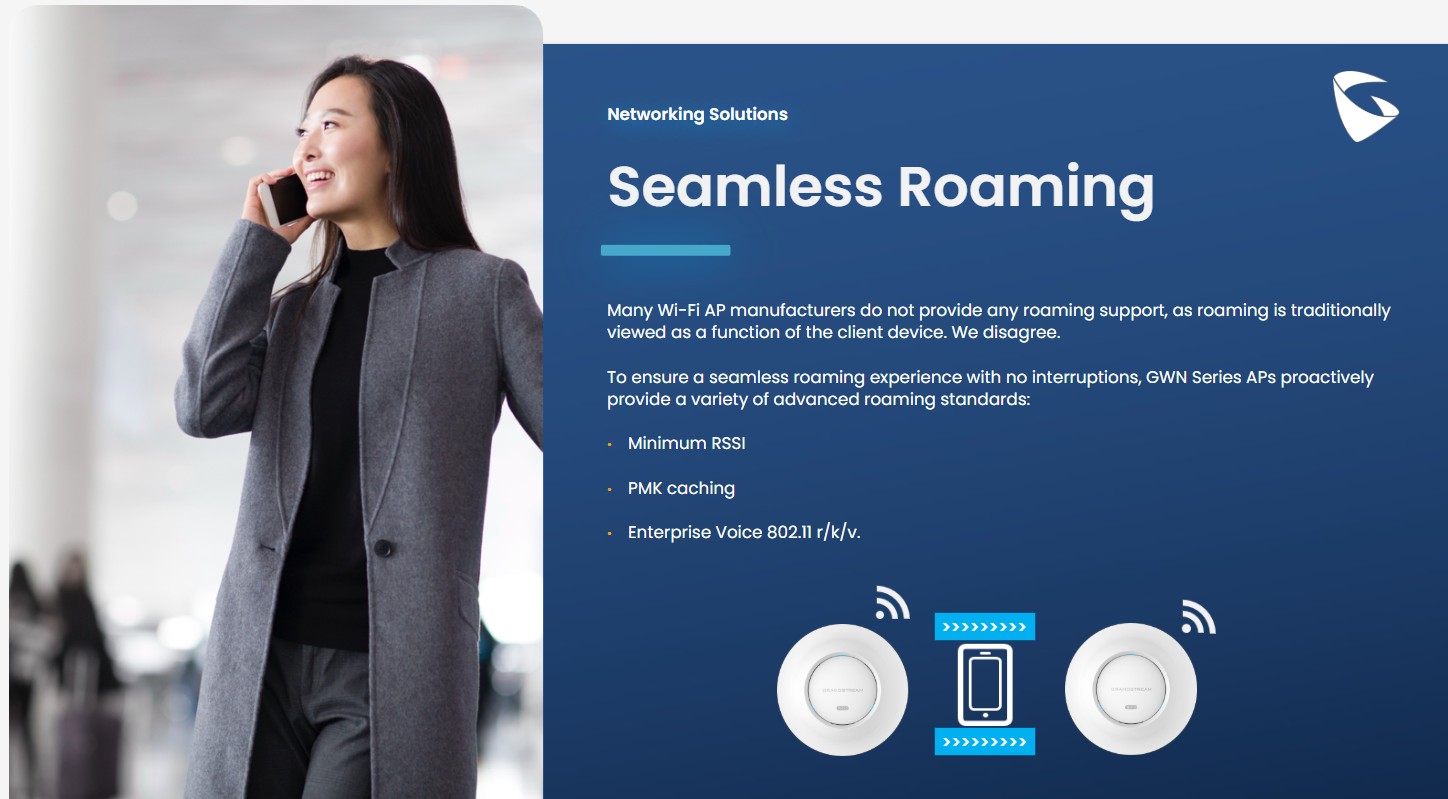 Grandstream gigabit PoE switch with multiple Ethernet ports